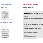 Style Guide Typography page